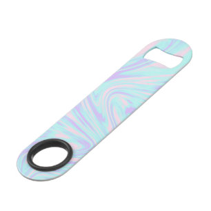eleganter bunter rosa blauer lila weißer Marmor Speedflaschenöffner