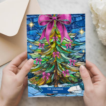 Eleganter Buntglas-Coquette-Bogen-Weihnachtsbaum