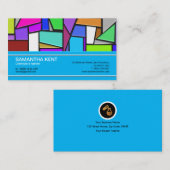 Eleganter Buntglas-Polygon-Kristall-Chemiker Visitenkarte (Vorne/Hinten)