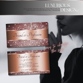 Eleganter Burgund Glitzer Stars Rose Gold Border Visitenkarte