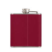 Eleganter Burgund Personalisierter Trauzeuge Flask Flachmann (Rückseite)