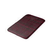 Eleganter Burgunder-Tartan Badematte (Schrägansicht)