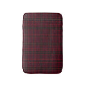 Eleganter Burgunder-Tartan Badematte (Vorderseite Vertikal)