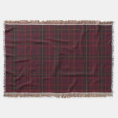 Eleganter Burgunder-Tartan Decke (Vorderseite)