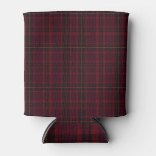 Eleganter Burgunder-Tartan Dosenkühler