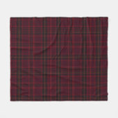 Eleganter Burgunder-Tartan Fleecedecke (Vorderseite (Horizontal))