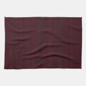 Eleganter Burgunder-Tartan Geschirrtuch (Horizontal)