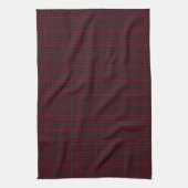 Eleganter Burgunder-Tartan Geschirrtuch (Vertikal)