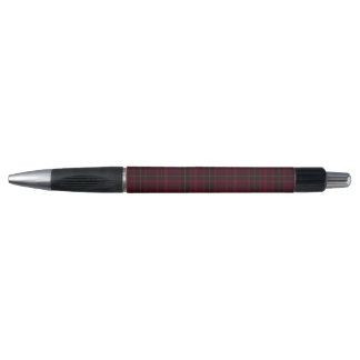 Eleganter Burgunder-Tartan Kugelschreiber