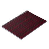Eleganter Burgunder-Tartan Notizblock (Linke Seite)