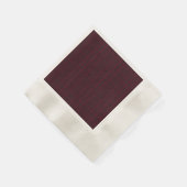Eleganter Burgunder-Tartan Serviette (Ecke)