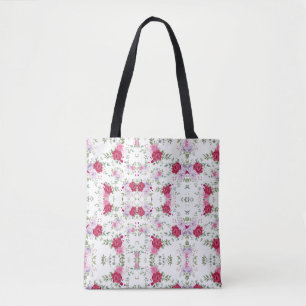 Eleganter Burgunder- und rosa Lavendel-Blumengarte Tasche