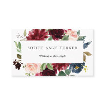 Eleganter Burgundy Blush Bloral Frame Makeup Artis