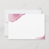 Eleganter Burgundy Blush mit /ohne Mahlzeiten RSVP Karte (Rückseite)