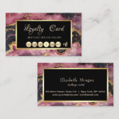 Eleganter Burgundy Marble Gold Sequins Frame Treuekarte (Vorne/Hinten)