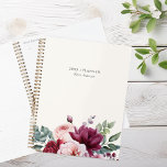 Eleganter Burgundy Pink Personalisierter Name der  Planer<br><div class="desc">Elegantes Burgundy Pink Personalisiert Name Planner Notebook</div>