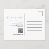 Eleganter Burgundy Save the Date Kalender QR-Code Postkarte (Rückseite)