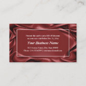 Eleganter Burgundy Velvet White Frame Makeup Artis Rabattkarte (Rückseite)