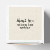 Eleganter Burlap Wir machen Liebe Cookies individu Geschenkschachtel (Oben)