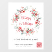 Eleganter Business QR Code Weihnachtsfeiertag Fensteraufkleber (Blatt)