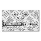 Eleganter Business Silver Metal Studs Latch Look 3 Magnetische Visitenkarte (Vorderseite)