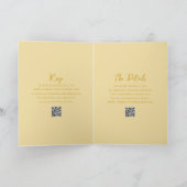Eleganter Butter Yellow QR Code Moderne Hochzeit Einladung (Innenseite)