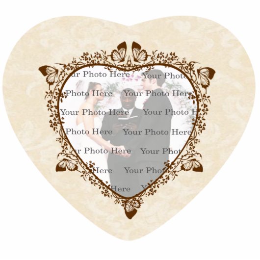 Eleganter Butterfly-Hochzeitrahmen für Foto Freistehende Fotoskulptur (Vorne)