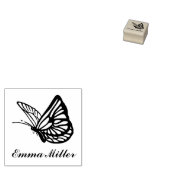 Eleganter Butterfly Individuelle Name Gummistempel (Stempel)