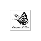 Eleganter Butterfly Individuelle Name Gummistempel (Prägung)