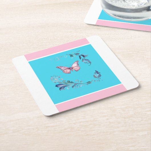 Eleganter Butterfly Paper Untersetzer (angewinkelt)