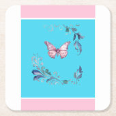 Eleganter Butterfly Paper Untersetzer (Vorderseite)
