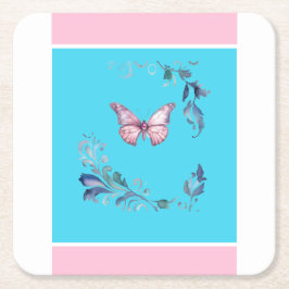 Eleganter Butterfly Paper Untersetzer