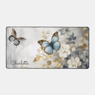 Eleganter Butterfly Personalisierter Name Schreibtischunterlage