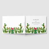 Eleganter Cactus Garden Wedding Empfang Gästebuch (Voll)