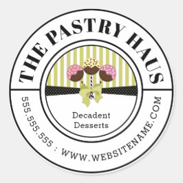 Eleganter Cake Pops Kurveller Text Runder Aufkleber