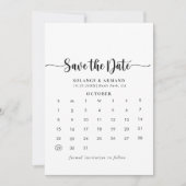 Eleganter Calligrafy Classic Save the Date Calenda (Vorderseite)