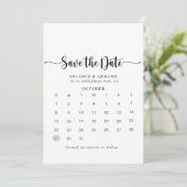 Eleganter Calligrafy Classic Save the Date Calenda (Stehend Vorderseite)