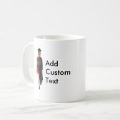 Eleganter Calligrafy Custom Text Abschluss Kaffee Kaffeetasse (Vorderseite Links)