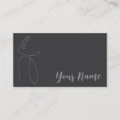 Eleganter Calligrafy Line Art QR Code Visitenkarte (Vorderseite)