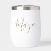 Eleganter Calligrafy Schriftart Individuelle Name (Rückseite)