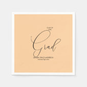 Eleganter Calligrafy Script-Abschluss Serviette (Vorderseite)