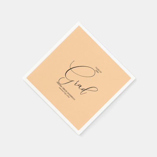 Eleganter Calligrafy Script-Abschluss Serviette (Ecke)