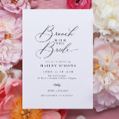 Eleganter Calligraphy Chic Brautparty Brunch Einladung