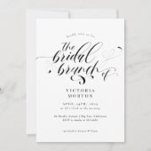 Eleganter Calligraphy Classic Bridal Brunch Einladung (Vorderseite)