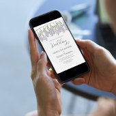 Eleganter Calligraphy Classic Floral Lilac Lavende Einladung