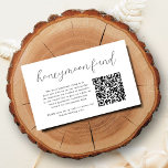 Eleganter Calligraphy Qr Code Honeymoon Fund Begleitkarte<br><div class="desc">Elegante Calligraphy Qr Code Honeymoon Fund Enclosure Card</div>