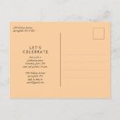 Eleganter Calligraphy Script-Foto-Abschluss Einladungspostkarte (Rückseite)