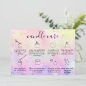 Eleganter Candle Care Dankeschön Logo-Hinzufügen Dankeskarte (Stehend Vorderseite)