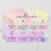 Eleganter Candle Care Dankeschön Logo-Hinzufügen Dankeskarte (Vorne/Hinten)