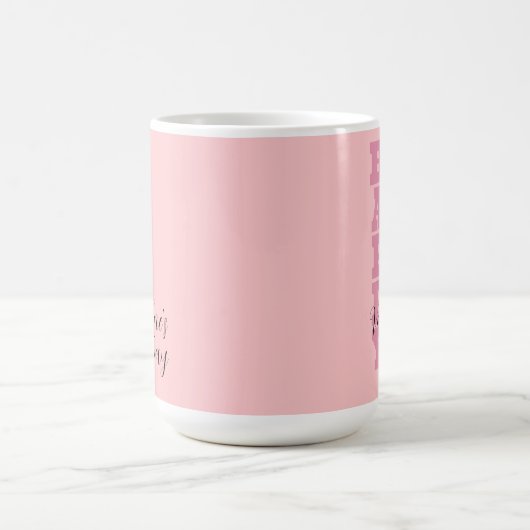Eleganter Candy Pink und Black Happy Valentines Da Kaffeetasse (Mittel)